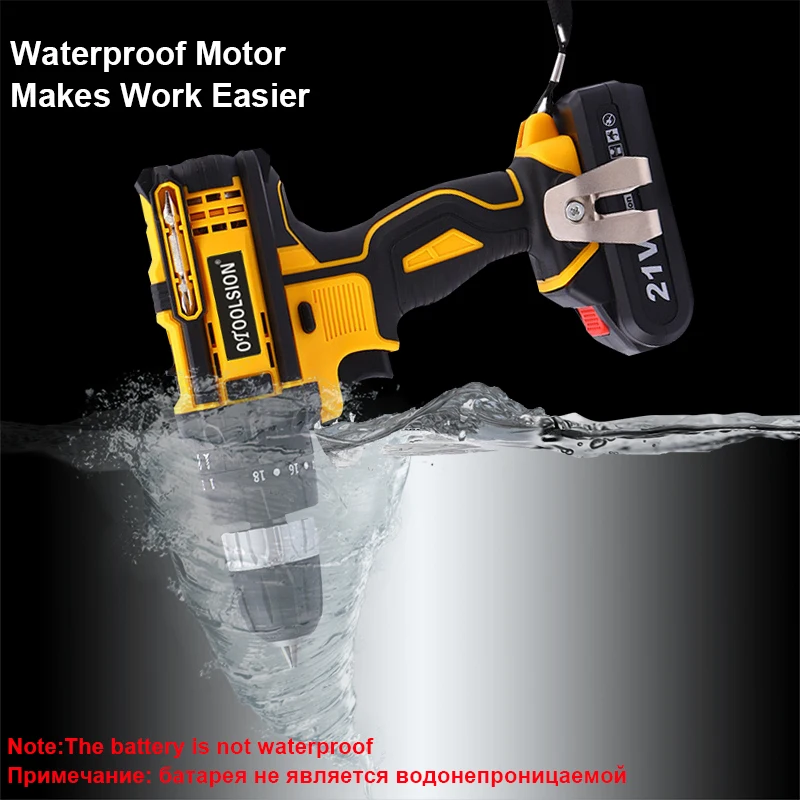  New Design 21V 45N.m Multi-function Cordless Screwdriver Rechargeable Electric Screw Drill Mini Han