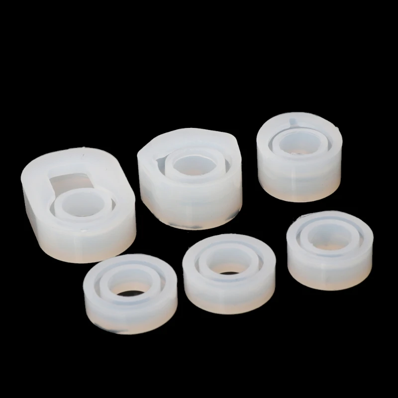 

6Pcs DIY Rings Silicone Mold Jewelry Pendant Rings Resin Casting Circle Mould 634D
