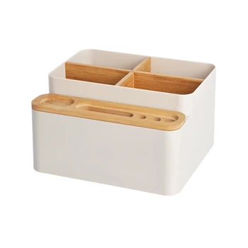 

1PC Storage Box Multifuction Desktop Container Desktop Organizer Sundries Holder for Remote Control Phone