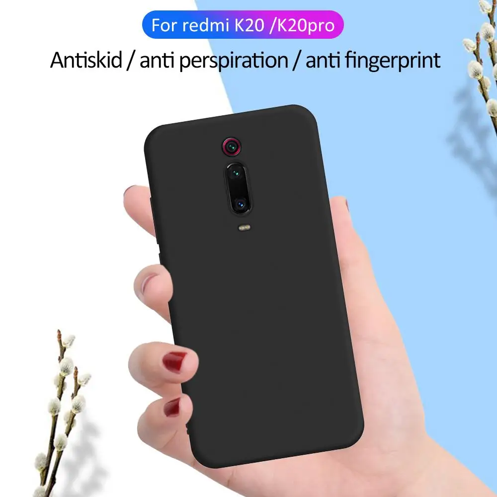 Мягкий матовый черный чехол из ТПУ Для Xiaomi Ультратонкий силиконовый для 9 Pro K30 20