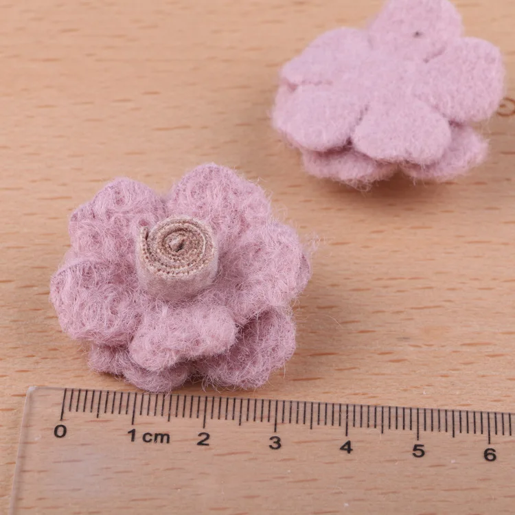 Самодельные ювелирные изделия, ручная работа, шерсть, фетр, нашивка цветы, наклейка, подходит для одежды, орнамент, украшение для волос, бант, заколка для волос, украшение для волос