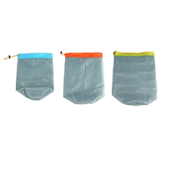 

Camping Sports Ultralight Mesh Storage Bag Outdoor Stuff Sack Drawstring Bag For Travelling Hiking