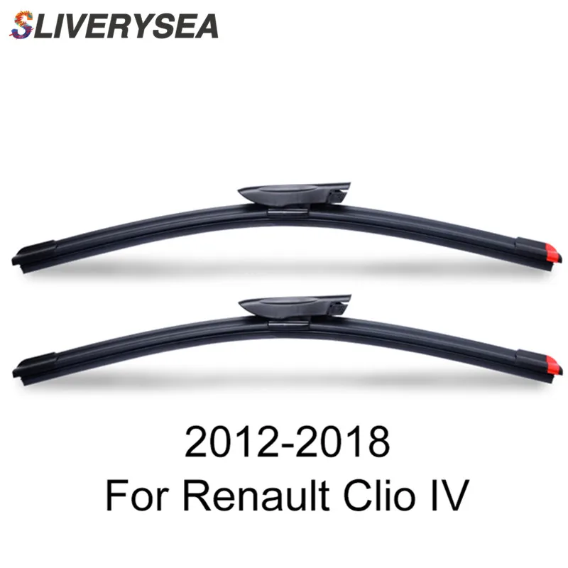SLIVERYSEA Замена стеклоочистителя для Renault Clio IV 2012- силиконовые резиновые Дворники для лобового стекла авто аксессуары