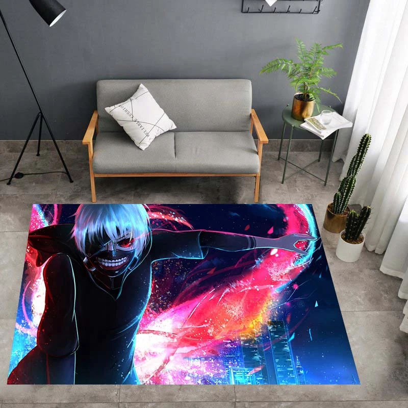 Большой коврик с аниме Токийский Гуль напольный квадратный нескользящий для