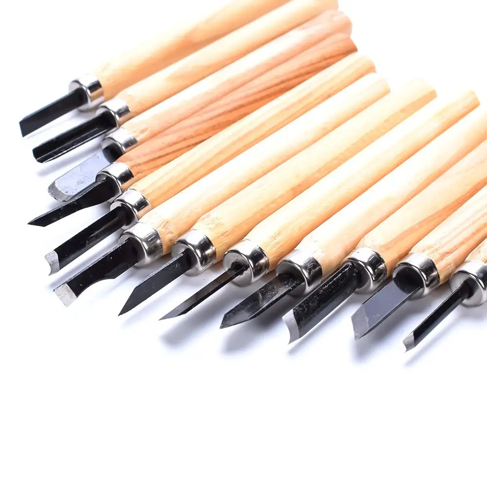 

12PCS Wood Carving Hand Chisel Set Woodworking Chisels Knife Basic Wood Cut DIY Tools Professional Lathe Gouges Tools Hot Sale