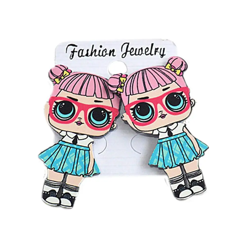 

Fashion Women Simple Cartoon Ear Stud Trend Funny Acrylic Personality Earrings