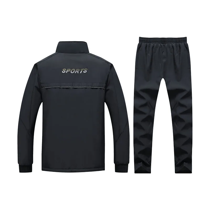 Спортивная одежда, мужские комплекты, 5XL верхняя одежда, Теплая мужская одежда для бега, осенняя уличная одежда, комплект из двух предметов, повседневное пальто для пар, для отдыха MOOWNUC