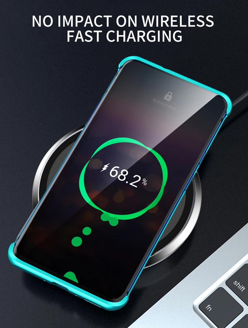 Роскошный металлический чехол из закаленного стекла для Oneplus 7 Pro HD прозрачный чехол безрамный чехол для телефона для Oneplus 7 One Plus 7 Seven чехол