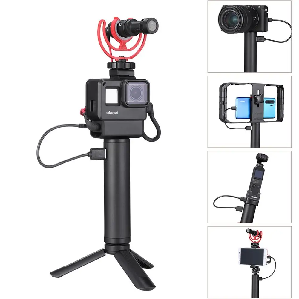 6800mAh Power Bank Hand Grip Outdoor Shooting Mobile Source Portable Handle For Gopro8/DJI Osmo ACtion | Спорт и развлечения
