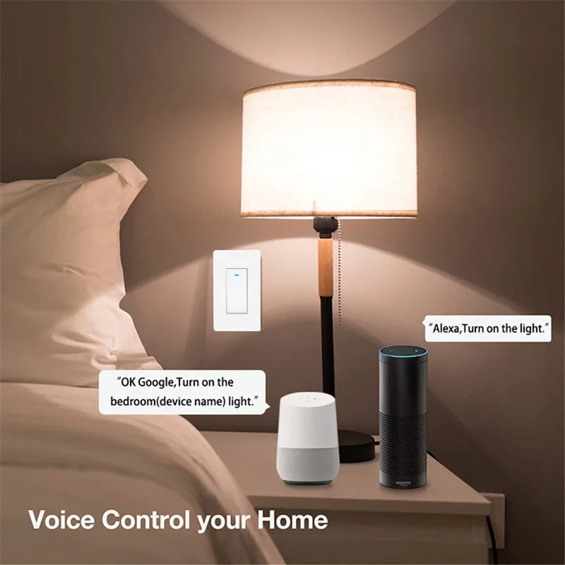 Tuya Smart life app управление Wi-Fi свет кнопка переключатель США поддержка Alexa Google Home для голосового управления