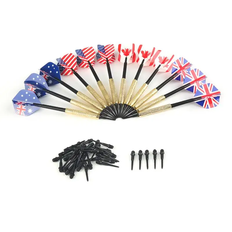 12Pcs Professional Grams Soft Tip Darts Set 36 Extra Plastic Tips Safe Dart Indoor Dartboard Games | Спорт и развлечения