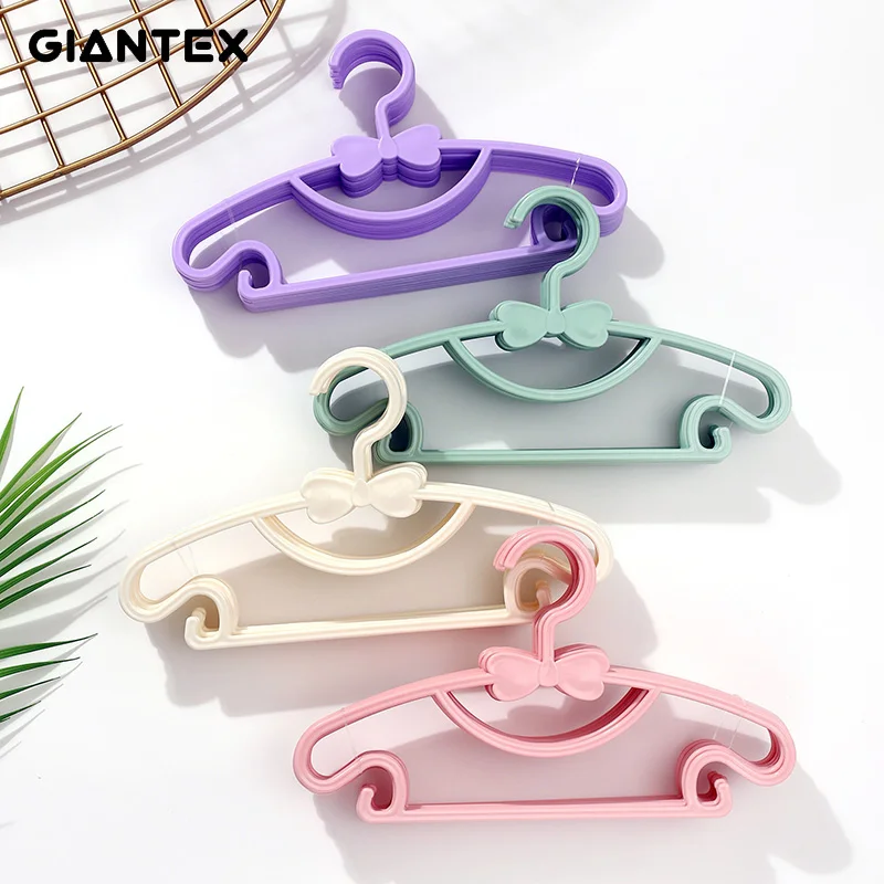 

5/10/20pcs Kids Clothes Hanger Racks Portable Plastic Display Hangers Windproof Children Coats Hanger Baby Clothing Organizer