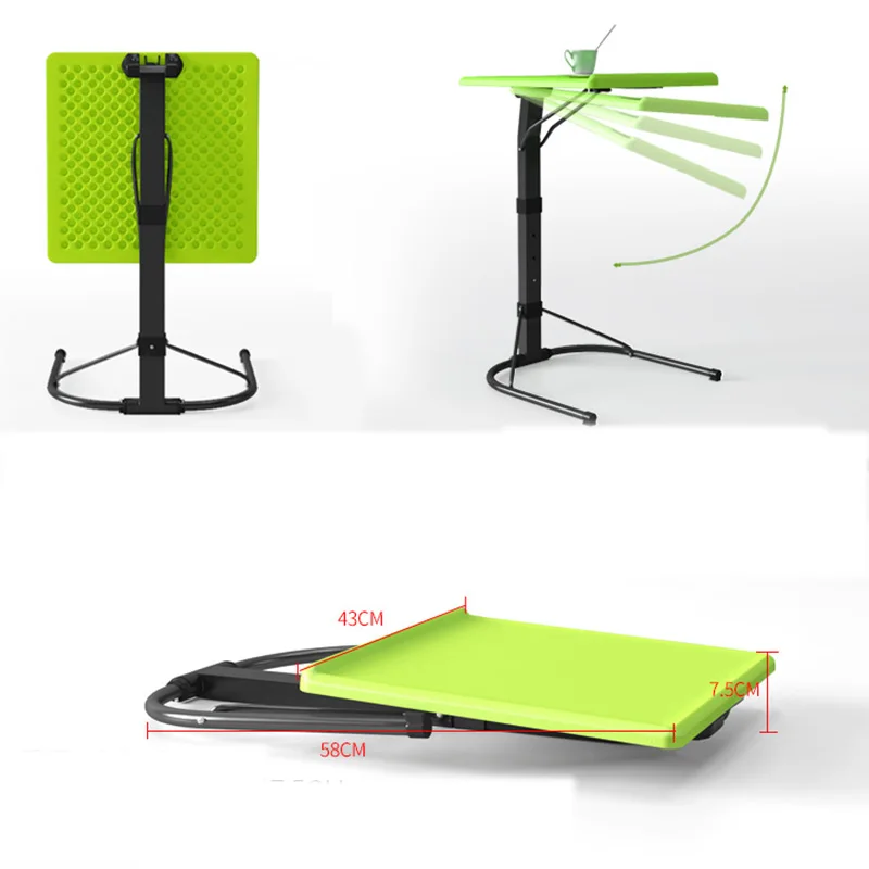 Foldable Computer Table Adjustable &Portable Laptop Desk Rotate Laptop Bed Tablek 43*43CM Computer Desk