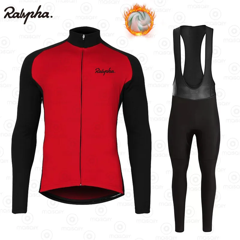 Зимний комплект для велоспорта Ralvpha Pro Team Ropa Ciclismo Hombre флисовый одежды MTB