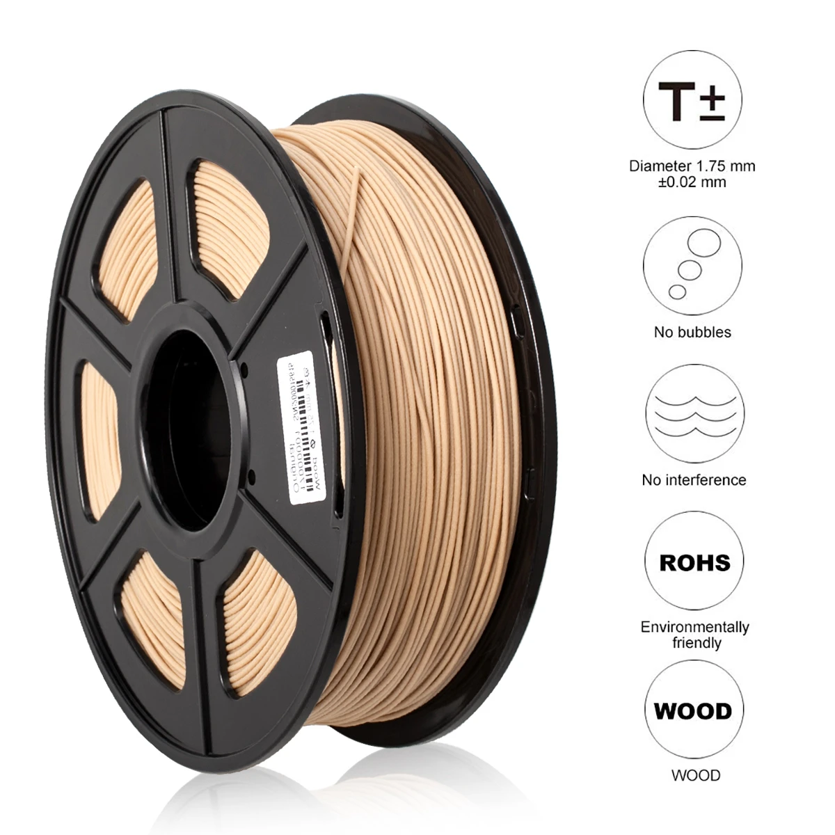 3D нити из древесного волокна 1 кг 2 2/lbs 3d Принтер Нити PLA & Wood 75 мм с 18% и 82% без