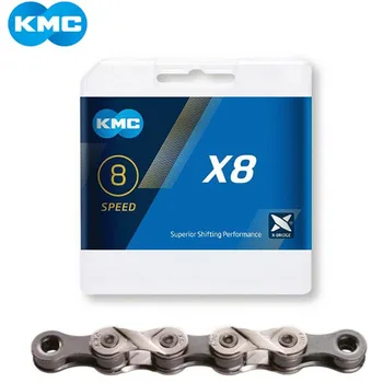 

Brand KMC X8 Bicycle Chains 116L 8 Speed Bicycle Chain With Original Box and Magic Button for Mountain Road Bike Bicycle Parts