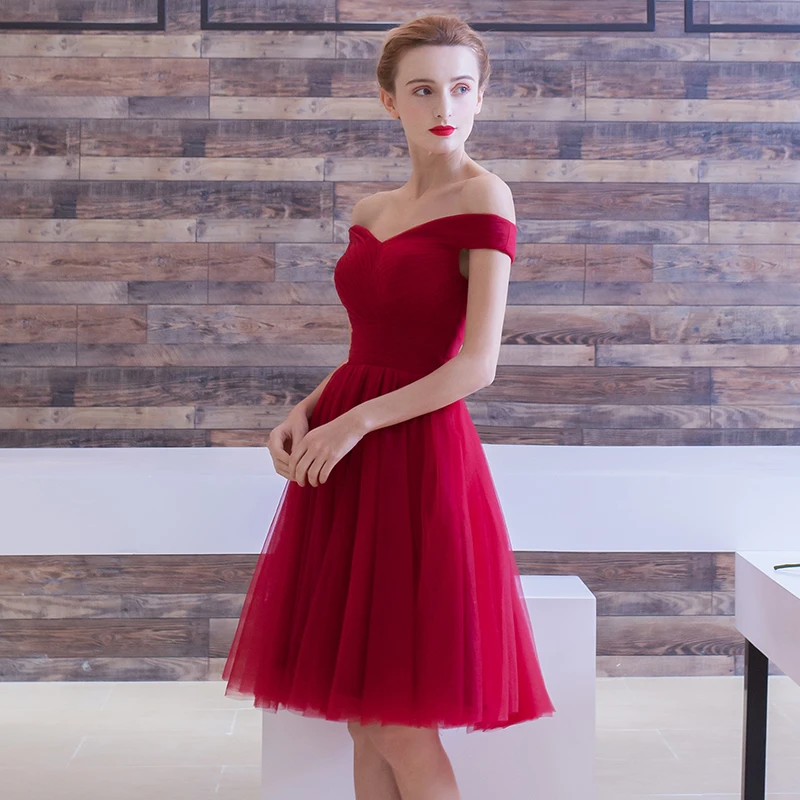 

Formal Prom Party Gown Short Dress Pleated Women night Dresses