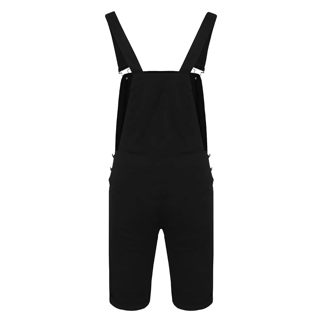 mens overalls shorts black