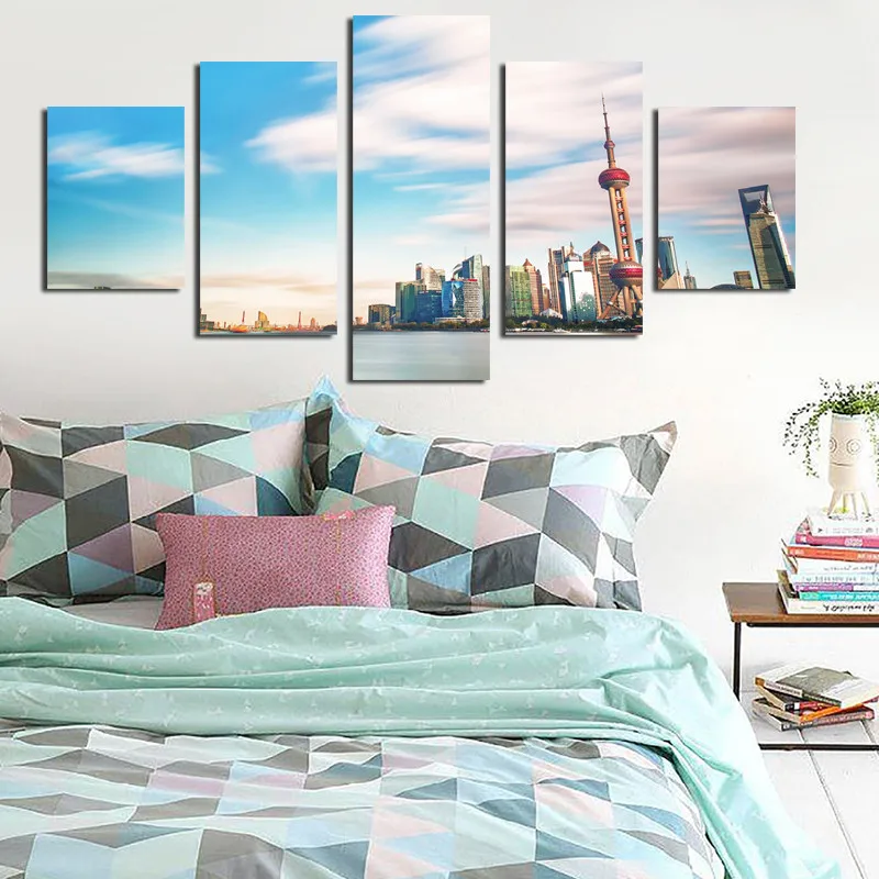 

Modern Landscape Cityscape Poster Canvas Painting Mural Picture Living Room Wall Artist Home Decoration
