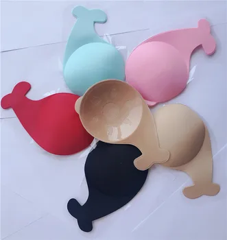 

NEW 5 Colors Lucky Dolphin Stick On Bra Self Adhesive Backless Strapless Invisible Silicone Bra for Women Dropship