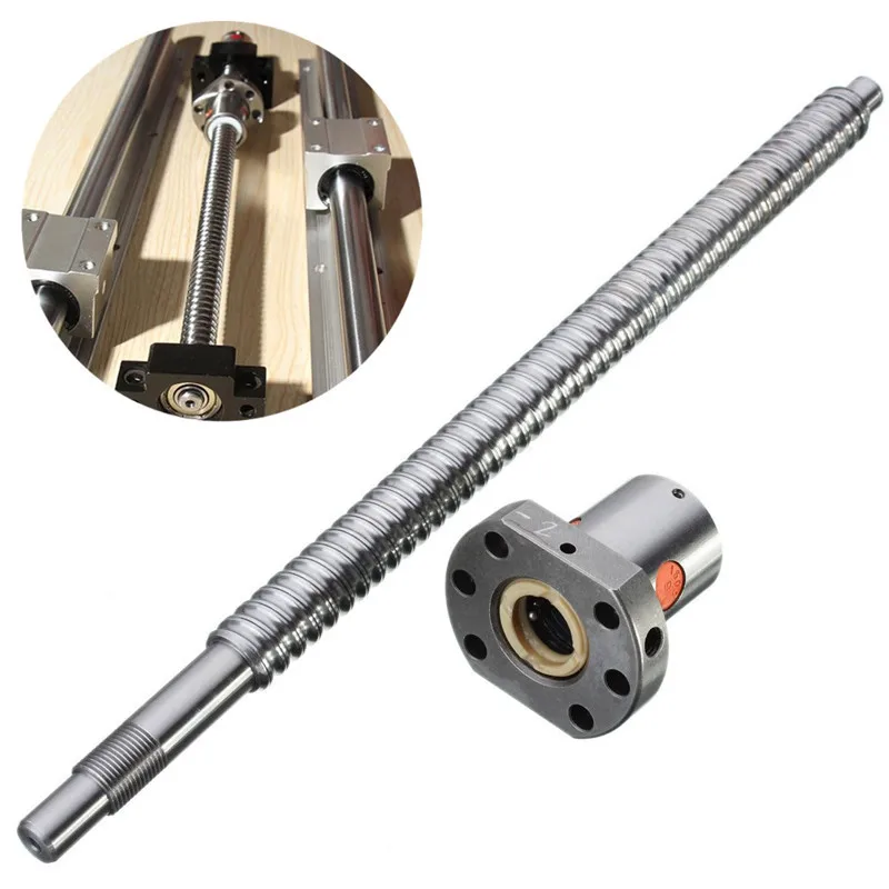 

Ball Screw Rolled C7-1605 Ballscrew 300mm Bearing Process Ball Reduce Friction With Single Ball Nut For CNC Parts