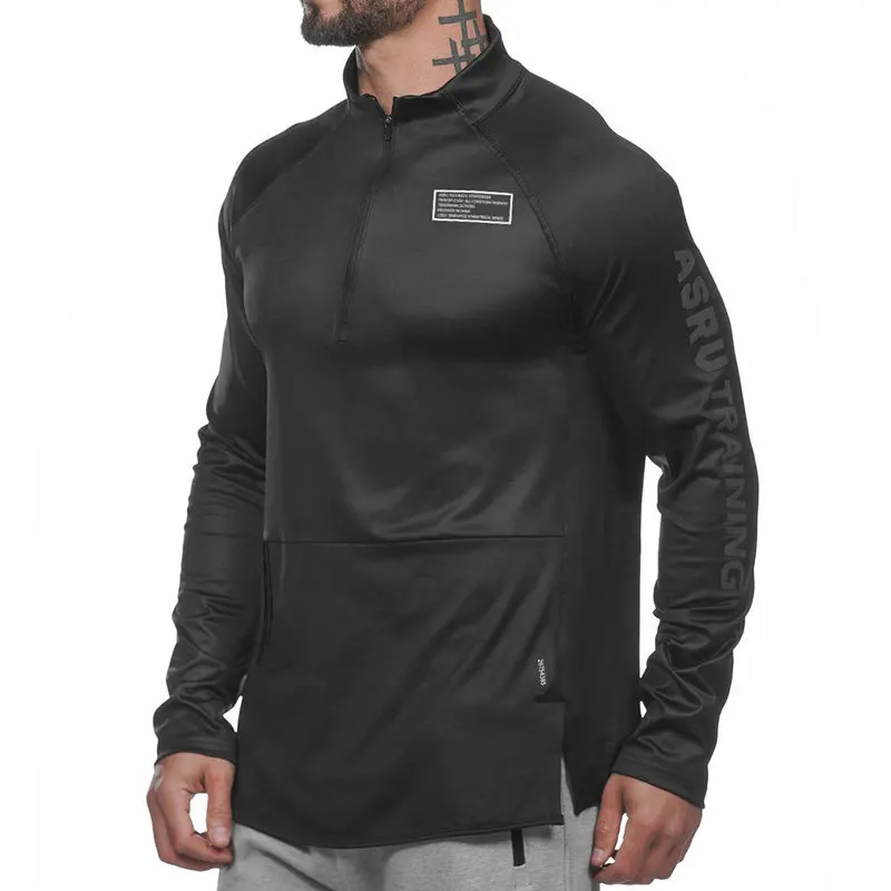 

Running Jackets Men Fitness Quick Dry Men Jackets Compression Long Sleeve GYM Top for Men Running Jackets Windproof Printing