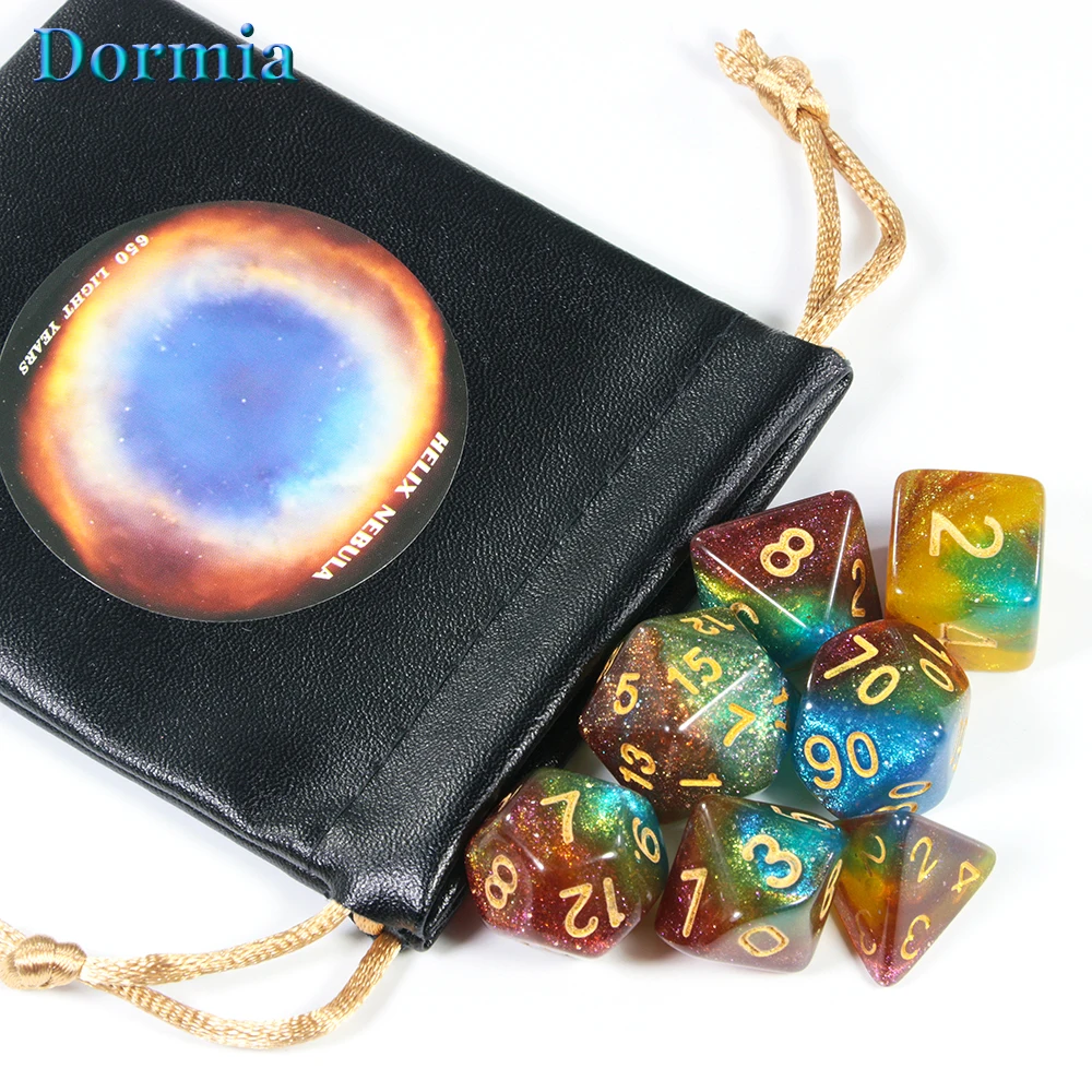 Высокое качество космическая галактика концепт кости 7 шт. ролевые игры