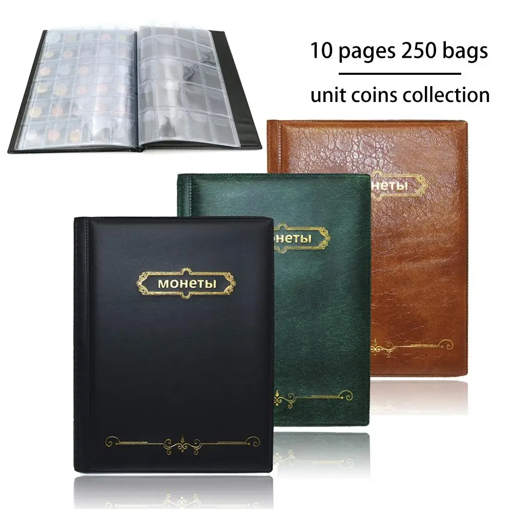 

250Sheets Coin HolderCoin Album Portable Album Coin Penny Money Storage Book Case Folder Holder Collection Collecting