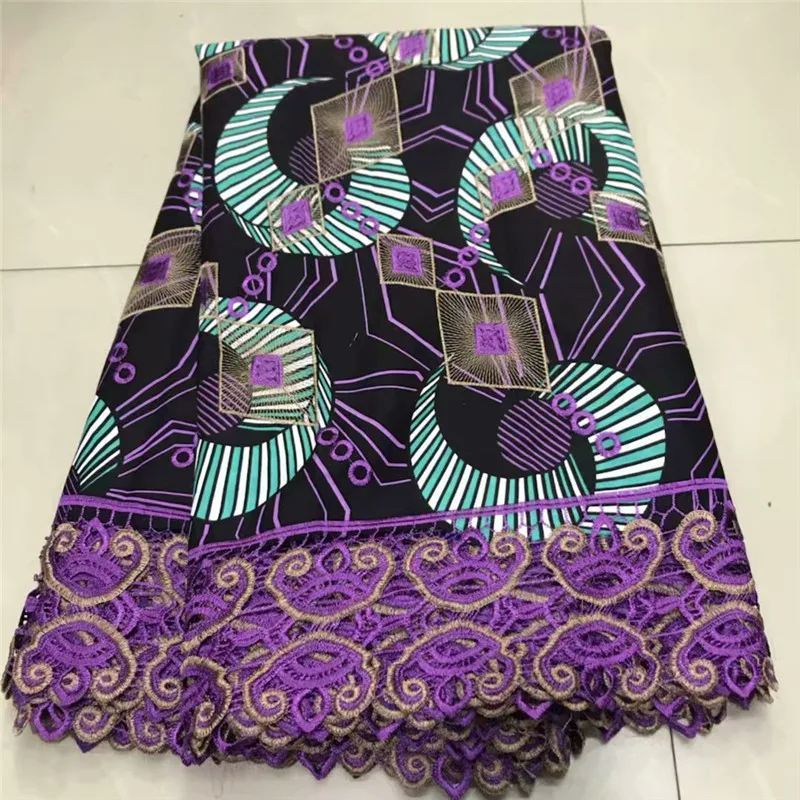 Африканский воск с кружевной вышивкой, воск кружева, хлопок, воск, ткань для платья, 6 ярдов, pet lot