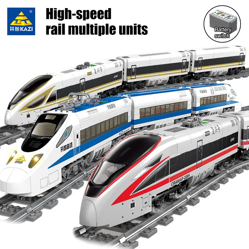 

KAZI Electric Powered City High-Speed Passenger Train Building Blocks Technic Revival Train Model Toys Birthday Gifts For Child