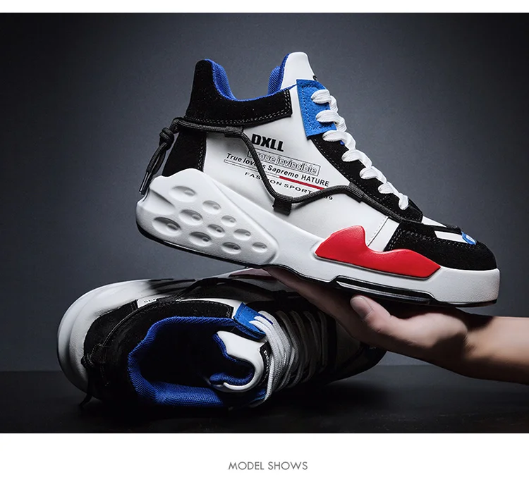 Running Shoes for Men Outdoor High-top Cushioning Athletic Mens Shoes Comfortable Breathable Retro Sneakers Basket Homme