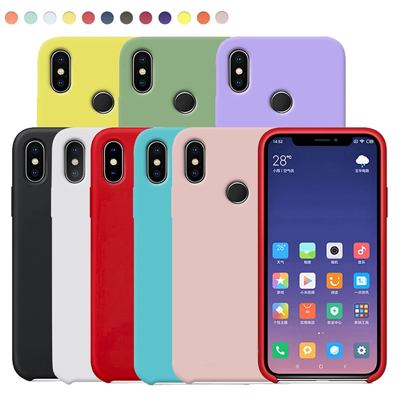 Официальный жидкий силиконовый чехол для телефона для Xiaomi Redmi Примечание 7 8 9, 6 комплектов/партия, 5 K20 Pro 5 Plus 4X 6A для Xiaomi 9 8 SE A2 A3 Lite S2 крышка