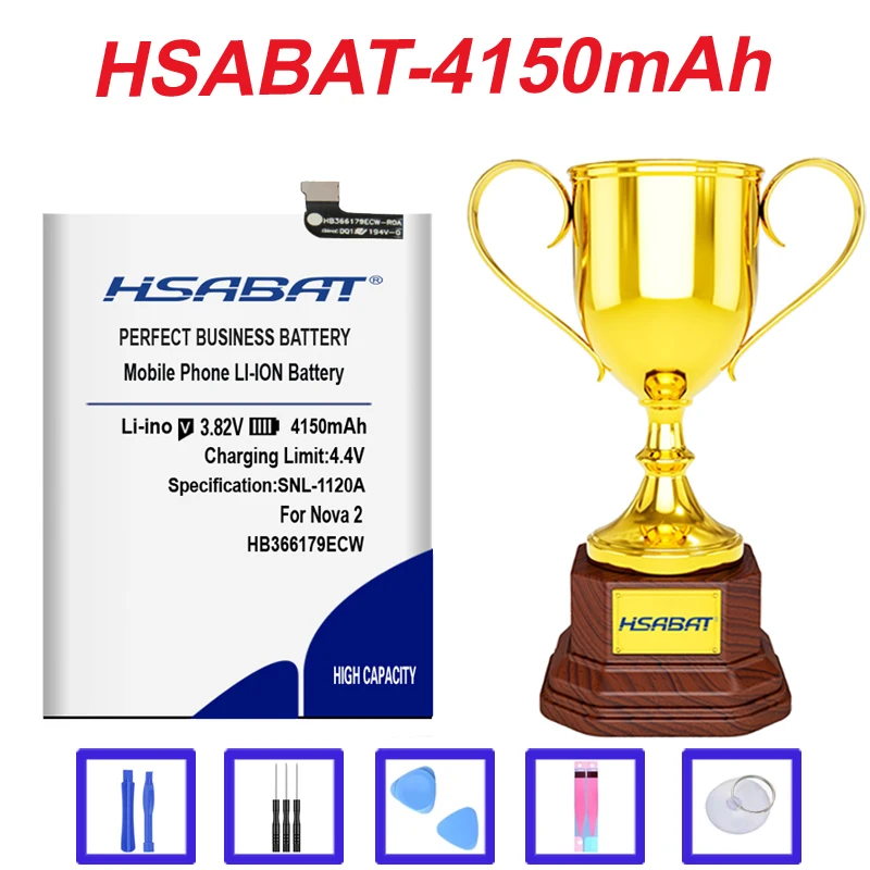 4150 мА/ч, Батарея HB366179ECW для HUAWEI Nova 2 PIC-TL00 PIC-L29 CAZ-TL00 PIC-LX9 PIC-L09 CAZ-AL10 Nova2 PIC-AL00