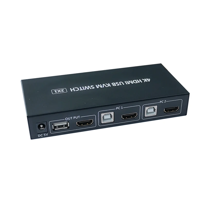 2 порта kvm переключатель 4k hdmi KVM коммутатор компьютерный хост HDMI два в один выход мышь клавиатура USB печать разделенное устройство