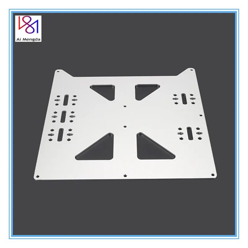 V2 Aluminum Y Carriage Anodized Plate Upgrade Hot Bed Support Plate For  Prusa I3 Reprap Diy 3d Printer Parts Accessories reprap prusa i3 anycubic mega i3 anodized aluminium alloy heated bed support y carriage tray 3d printer parts