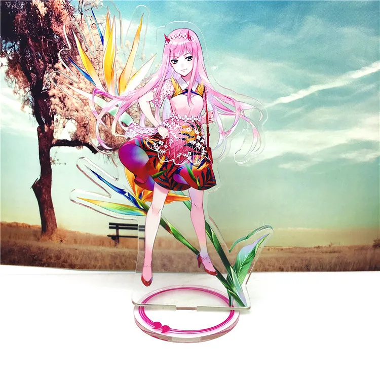 Cartoon Anime Darling In The Franxx Acrylic Key Chain Key Ring Woman Kids Keyring Brelok Keychain Cute Funny Man Girls Llavero - Цвет: 5