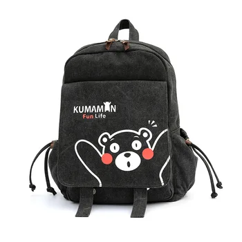 

New Fashion KUMAMON Boys Canvas School Bags Kids Backpack Bag For Children