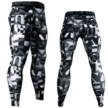

3D Printed Camouflage Joggers Leggings Men Quick Dry Compression Pants Gyms Fitness Running Tights Workout Trousers Long Pants