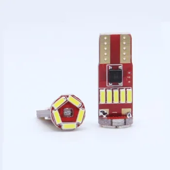 

100pcs Car led T10 15 smd 4014 LED non polar W5W 194 501 Wedge Interior License Light Lamp 12V White 6500K