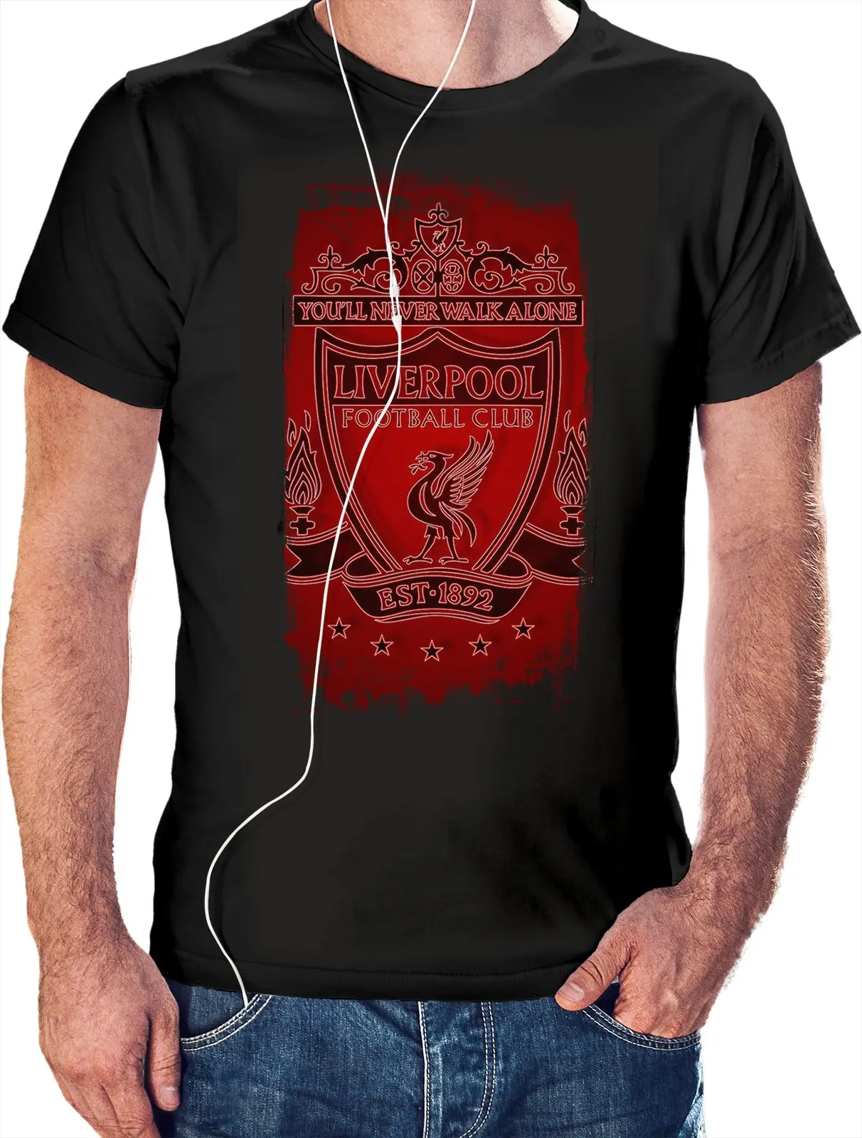 Футболка мужская Ливерпуль (Liverpool футбол Джордан Хендерсон Мохаммед Салах) - 5473 |