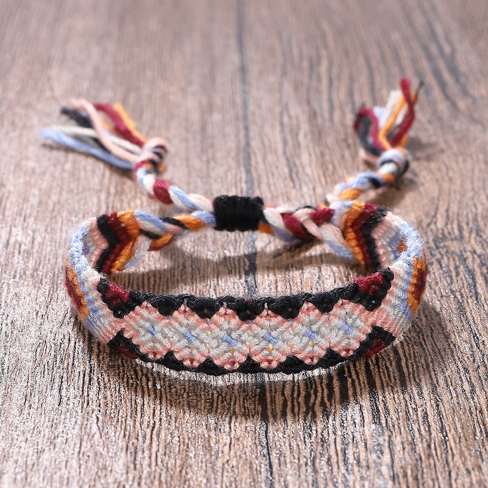 8 шт. девушка Бразилия Boho плетеные браслеты для женщин дружба богемные тканые хлопковые веревки дешевые этнические амулет pulseras Прямая поставка