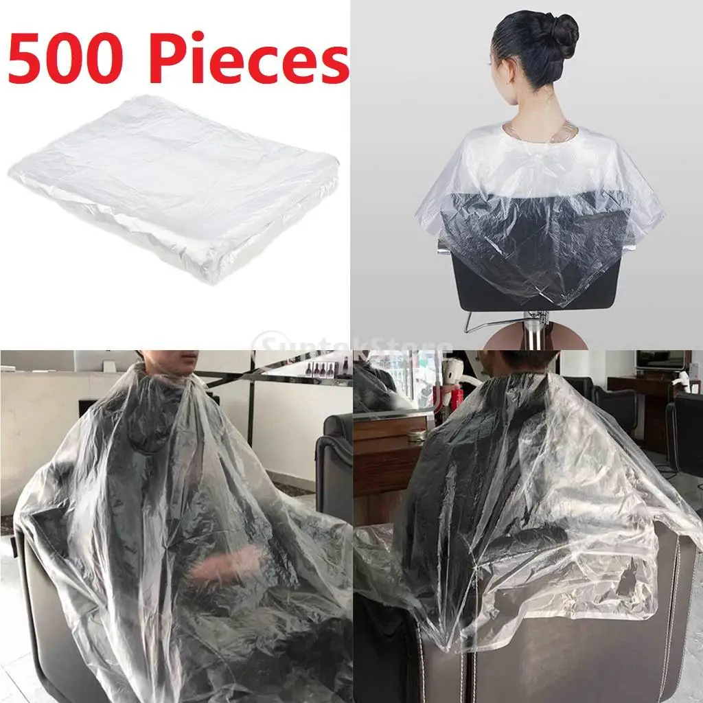 500 Disposable Hair Cutting Cape Gowns Barber Capes Cloth Apron Hairdressing