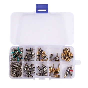

100pcs R134A Auto A / C Core Valves Automotive Air Conditioning Assortment Kit