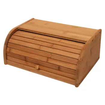 

1Pc Wooden Kitchen Bread Box Household Storage Bin Practical Food Container