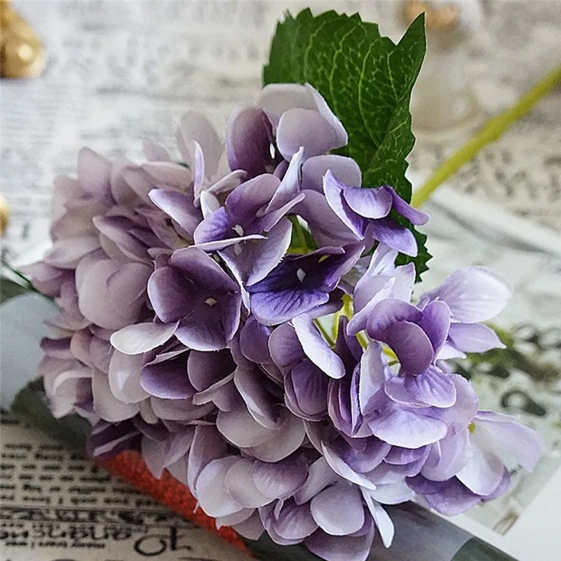 3pcs/bouquet Artificial Flowers Silk Hydrangea Bride Bouquet Wedding Home Decoration Accessories For Vase Flower Arrangement