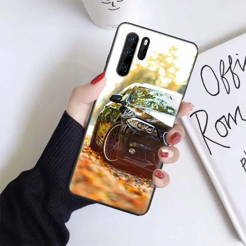 BS041-7 Спортивный автомобильный черный чехол для huawei mate 30 20 10 P30 P20 P10 Pro Lite P Smart Z мягкий чехол для телефона - Цвет: BS041-7