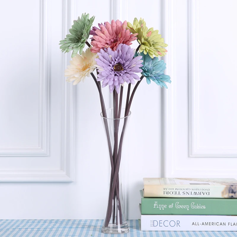 Стиль Gerbera искусственный букет гостиная стол модное украшение Искусственные цветы фотостудия съемки реквизит WSHYUFEI