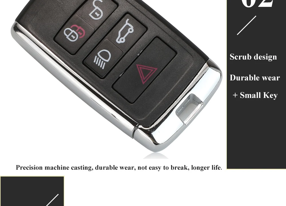 Keyforkess Aggiornato Chiave A Distanza di Shell di Caso Fob per Land Rover Range Rover LR2 LR4 fit Jaguar F-Ritmo F-Tipo XE XF XJ - H2a80e05ccefa49cba6f4c4a06170d714w