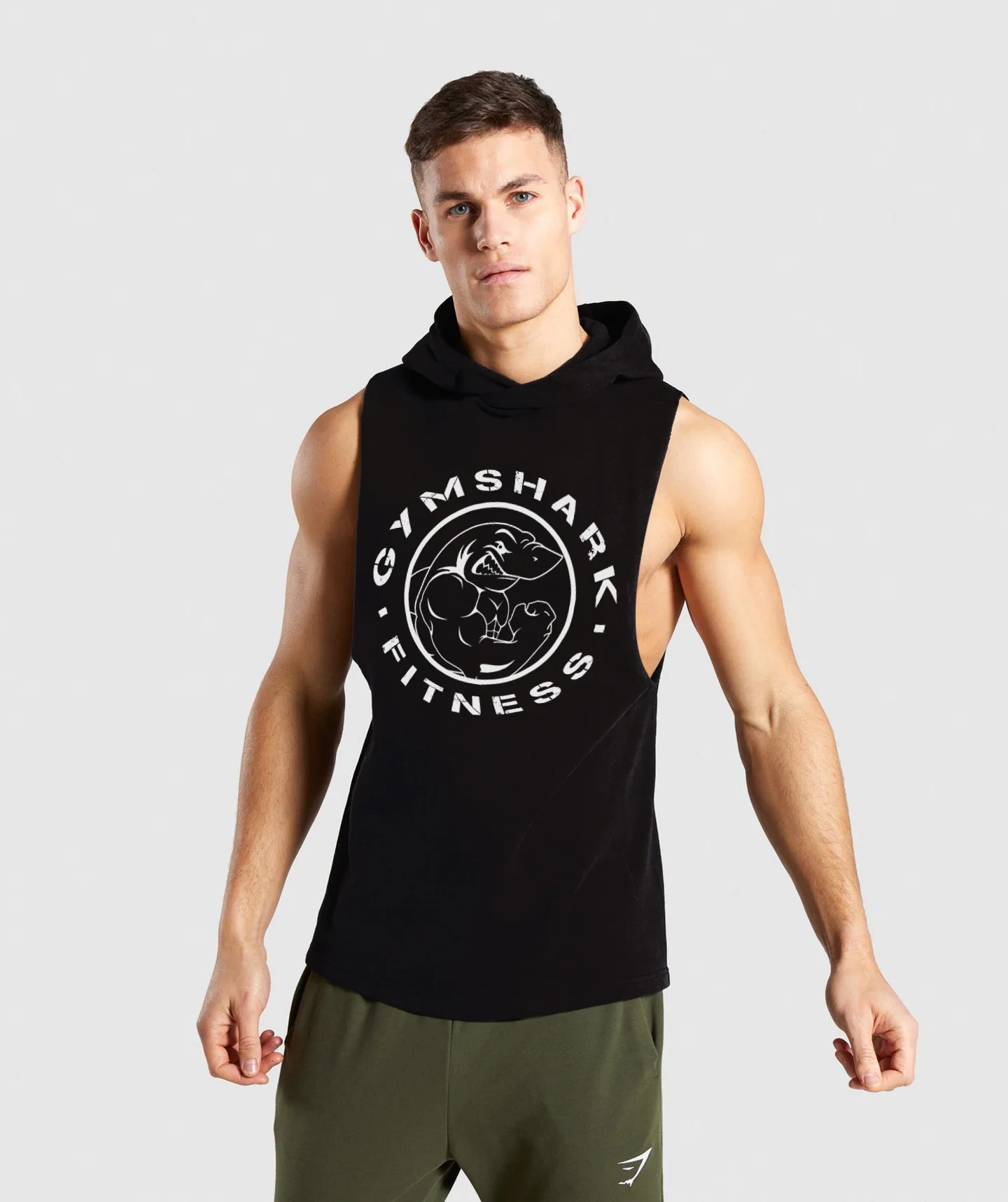 

Muscle Dr. Brothers Summer Casual Hooded Waistcoat Men Thin Pure Cotton Sports Fitness Vest