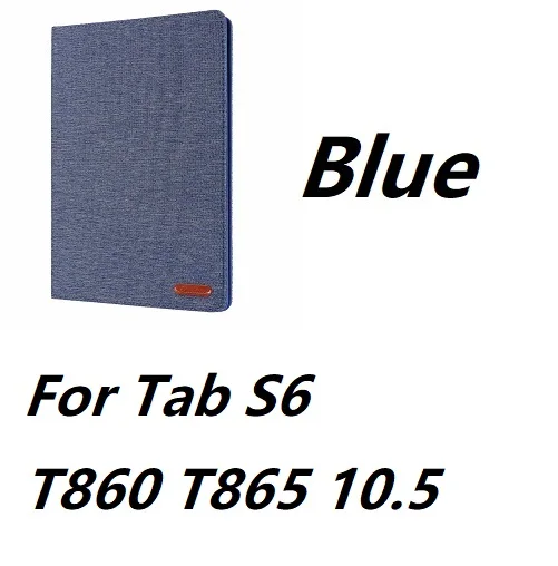 Чехол из искусственной кожи для samsung Galaxy Tab S6 10,5 T860 Tab A 10,1 SM T510 S5E 10,5 T720 - Цвет: For T860 Blue